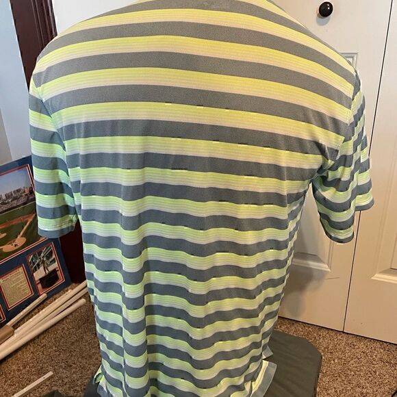 Nike Golf Tour Performance Mens Large Striped Polo - Picture 4 of 5